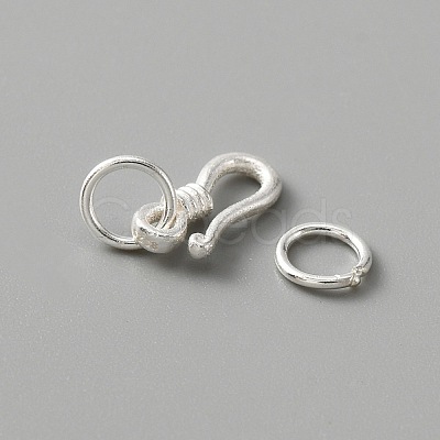 925 Sterling Silver S-Hook Clasps FIND-WH0114-71A-1