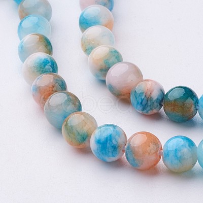 Natural Persian Jade Beads Strands X-G-D434-6mm-16-1