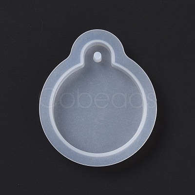 Flat Round Pendant Food Grade Silicone Molds DIY-D074-12-1