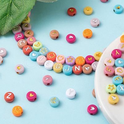 5 Style Opaque Mixed Color Acrylic Beads MACR-FS0001-13-1