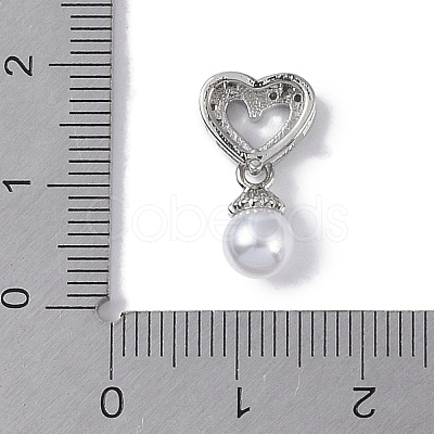 Rack Plating Brass Micro Pave CLear Cubic Zirconia Pendants KK-E110-01P-1