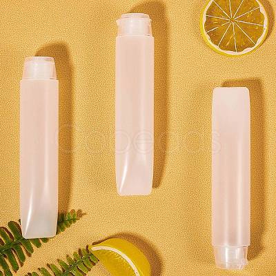 BENECREAT 50ml Transparent PE Plastic Flip Top Cap Bottles MRMJ-BC0001-18-1