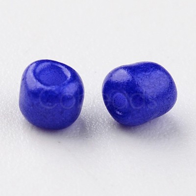 8/0 3mm Baking Paint Glass Seed Beads Loose Spacer Beads X-SEED-S002-K6-1