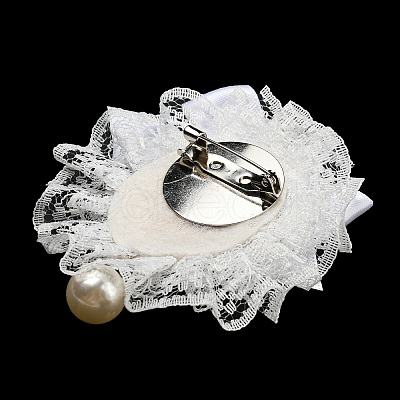 Romantic Classic Polyester Lace Bowknot Brooch for Women JEWB-B011-02C-1