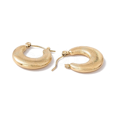 Ion Plating(IP) 304 Stainless Steel Croissant Hoop Earrings for Women EJEW-G314-06G-1