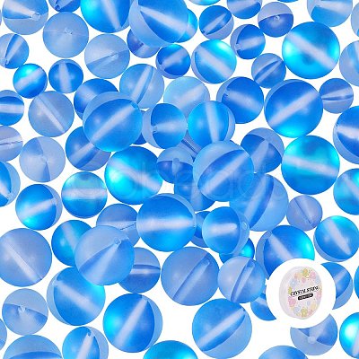 Synthetic Moonstone Beads Strands G-SZ0001-86C-1