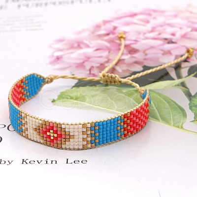 Miyuki Seed Braided Bead Bracelet BJEW-P269-32-1