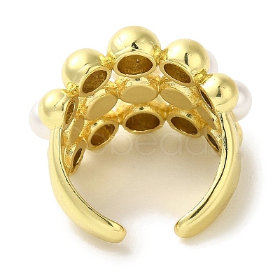 Rack Plating Brass Cuff Rings RJEW-H228-21G-1