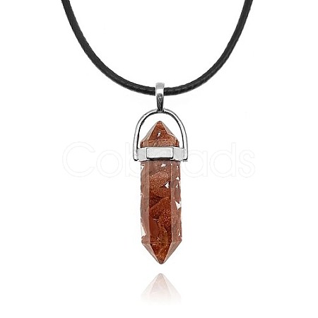 Synthetic Goldstone Pendant Necklaces IC1467-3-1