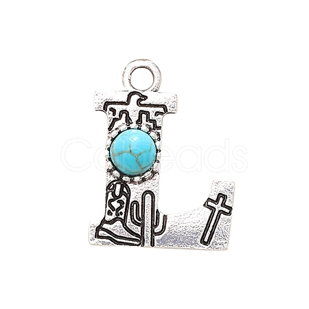 Synthetic Turquoise Pendants PW-WG43221-12-1