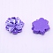 Opaque Resin Cabochon, Flower, Dark Violet, 26x23.7x6.5mm