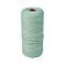 Cotton Macrame Cord, Round Macrame Rope for Wall Hangers, Boho Decorations, DIY Macrame Craft, Medium Aquamarine, 3mm, about 109.36 Yards(100m)/Roll