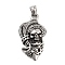 Retro 304 Stainless Steel Big Pendants, Antique Silver, Skull Theme, 47x25.5x8mm, Hole: 8.5x5.5mm