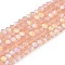 Transparent Glass Beads Strands, Faceted, Frosted, Half AB Color Plated, Rondelle, Light Coral, 2.9~3.3x2mm, Hole: 0.7mm, about 148~150pcs/strand, 39.5~40cm