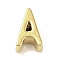 304 Stainless Steel Pendants, Real 24K Gold Plated, Letter A, 8x5x4mm, Hole: 1.6mm