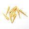 Iron Filigree Bead Caps, Cone, Golden, 41.5x7.5mm, Hole: 1.2mm, Inner Size: 7.5mm, 27pcs/bag