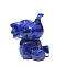 Natural Lapis Lazuli Display Decoraiton, Reiki Energy Stone Display Decorations, Elephant, 50x50x70mm