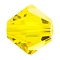 Preciosa&reg Crystal Beads, Czech Crystal, Bicone(451 69 302 Rondelle), 80310 Citrine, 6mm, Hole: 1mm