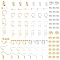 SUNNYCLUE DIY Earring Making Findings Kit, Including Brass Clip-on & Hoop Earring Findings, Brass Ball Post Ear Studs & Earring Hooks, 304 Stainless Steel Ear Nuts, Golden & Stainless Steel Color, 148pcs/box