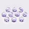 Faceted Glass Rhinestone Charms, Imitation Austrian Crystal, Flat Round, Violet, 10x5mm, Hole: 1.2mm