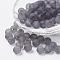 Transparent Acrylic Beads, Round, Frosted, Gray, 8mm, Hole: 1.5mm, about 1820pcs/500g