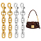 Unicraftale 4Pcs 2 Colors Alloy Bag Extension Chains, with Alloy Swivel Clasps, Mixed Color, 11.8cm, 2pcs/color