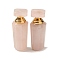 Natural Rose Quartz Dropper Perfume Bottles, with Golden Tone 304 Stainless Steel Findings, SPA Aromatherapy Essemtial Oil Empty Bottle, 2.2~2.35x2.2~2.35x6.9~7cm