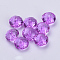 Transparent Acrylic Beads, Faceted, Rondelle, Dark Violet, 10x6mm, Hole: 1.6mm, about 1290pcs/500g