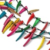 Dyed Natural Coconut Tusk Shape Beaded Multi-strand Necklaces NJEW-A007-01-2