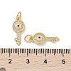 Real 18K Gold Plated Brass Micro Pave Cubic Zirconia Pendants KK-L209-068G-03-3