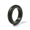 Natural Chinese Southern Jade Plain Band Ring G-N0326-99B-4