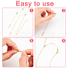 DICOSMETIC 12Pcs 6 Style Brass & 304 Stainless Steel Cable Chains Extender FIND-DC0001-89-4