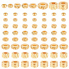   80Pcs 8 Styles Rack Plating Brass Spacer Beads KK-PH0006-28-1