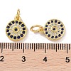Real 18K Gold Plated Brass Micro Pave Cubic Zirconia Pendants KK-L209-039G-06-3
