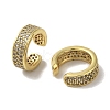 Rack Plating Brass Micro Pave Cubic Zirconia Clip-on Earrings EJEW-R162-45G-2