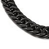 Ion Plating(IP) 304 Stainless Steel Cuban Link Chain Bracelets STAS-A028-B064EB-A-2