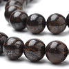 Natural Bronzite Beads Strands G-S272-01-8mm-3