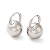 Brass Round Ball Hoop Earrings for Women EJEW-Q024-03P-1