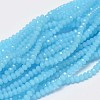Faceted Rondelle Glass Beads Strands GLAA-I033-3mm-06-1
