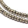 Rondelle Natural Pyrite Beads Strands G-I126-12-4x3mm-3