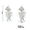 Baroque Style Fishbone Earrings Exquisite 3D Colorful Fashion Jewelry PU1272-2-1