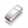 304 Stainless Steel Magnetic Clasps with Glue-in Ends STAS-L238-003P-1