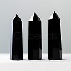 Natural Black Obsidian Pointed Prism Bar Home Display Decoration G-PW0007-108C-1
