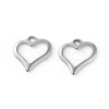 304 Stainless Steel Open Heart Charms X-STAS-F192-059P-2