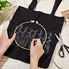 DIY Ethnic Style Embroidery Black Canvas Bags Kits DIY-WH0401-42B-4
