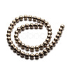 Electroplated Non-magnetic Synthetic Hematite Bead Strands G-E304-51-6mm-2