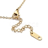 Colorful Enamel Smile Face Pendant Necklace with 201 Stainless Steel Cable Chains NJEW-D055-05G-5