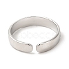 Non-Tarnish 304 Stainless Steel Moon & Star Open Cuff Ring for Women RJEW-E063-10P-3