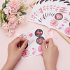 Round Dot Breast Cancer Awareness Pink Ribbon Stickers DIY-WH0409-31-3