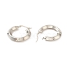201 Stainless Steel Chunky Hoop Earrings STAS-H164-06P-2